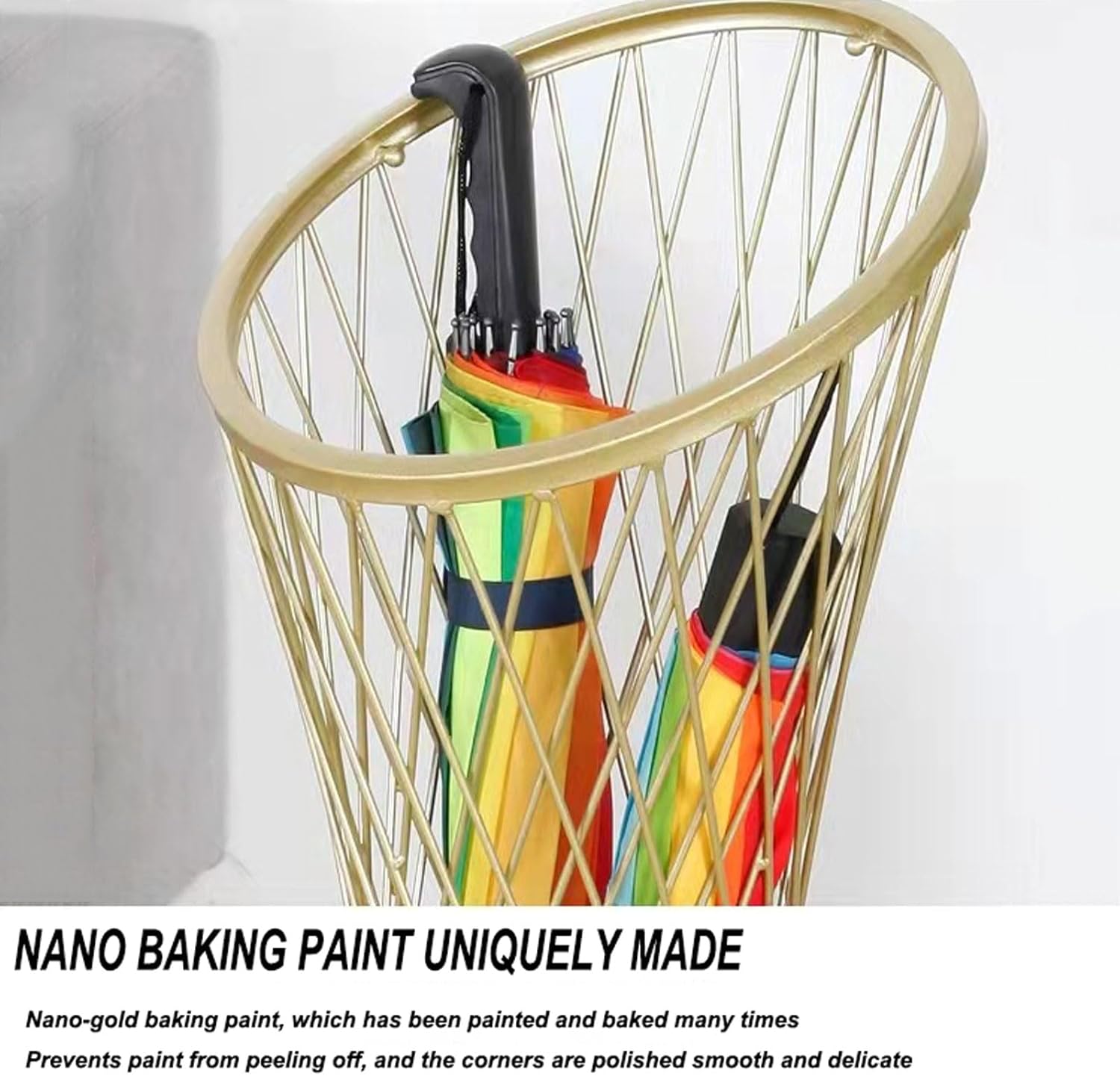 Space-Saving Umbrella Stand, Large Capacity Metal nizer for Umbrellas, Efficient Storage Solution (23x58 cm) - Perfect for Home & Office Use