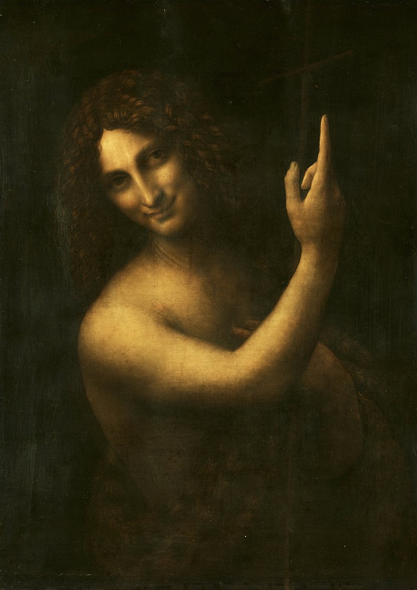 Leonardo Da Vinci: St. (Saint) John The Baptist. Fine Art Print/Poster. Size A3 (42cm x 29.7cm)