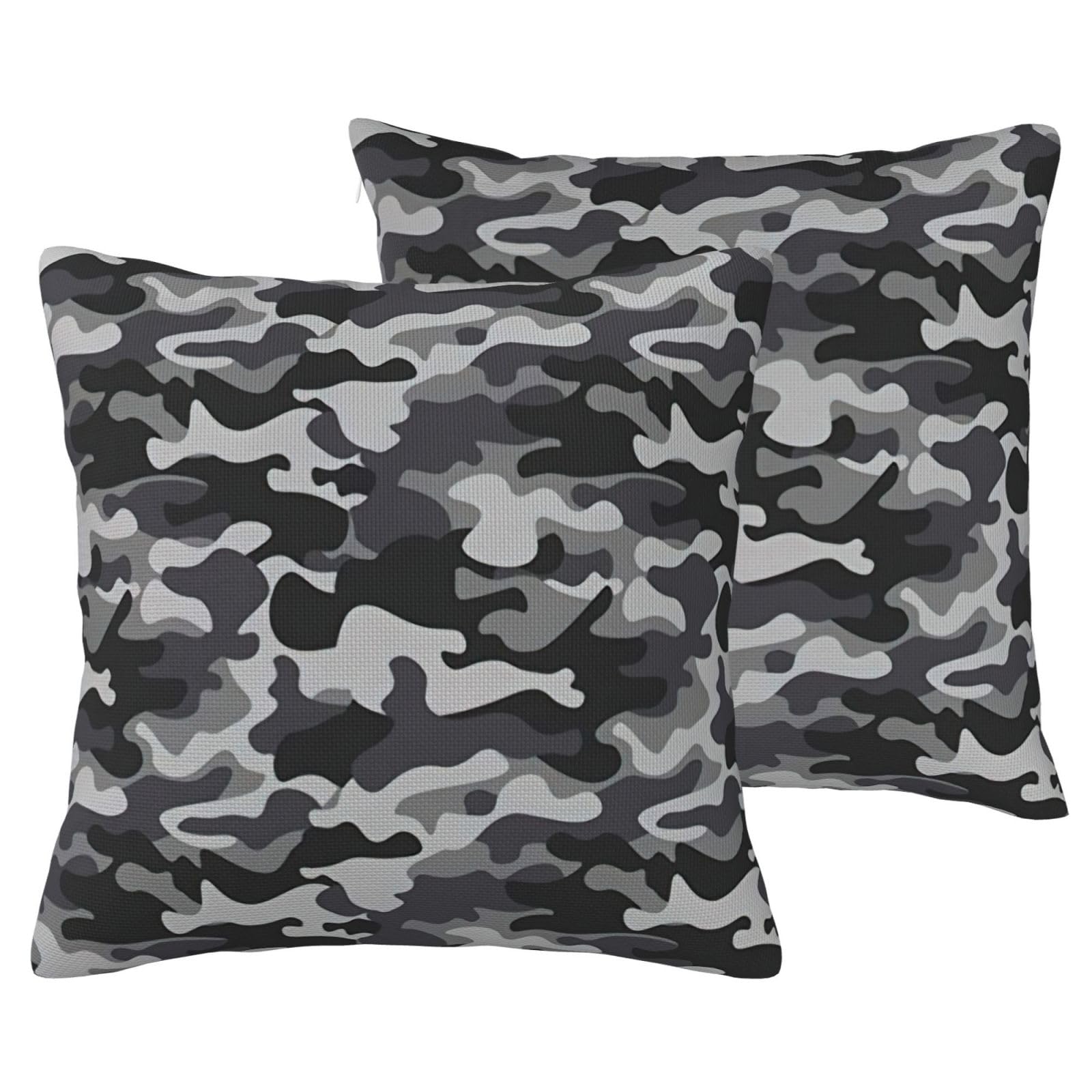 Housse de coussin camouflage abstrait pour déco salon