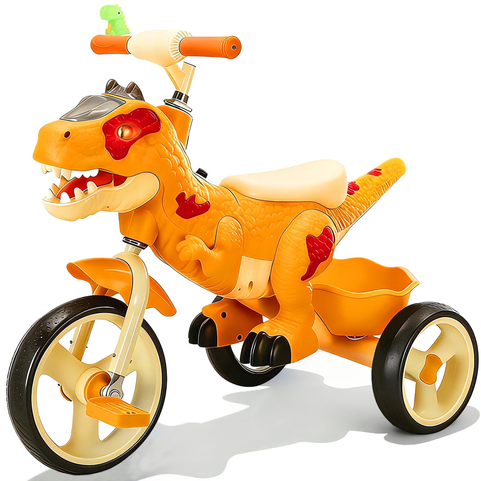 NMM Dinosaur Tricycle, Children's Tricycles for 2+, Dinosaur Toys with Music, Lights and Horns, Children's Toys for 2+, Kid's Bicycles, Kid's Balance Bikes for 2, 3, 4, 5, 6 Years — image 1
