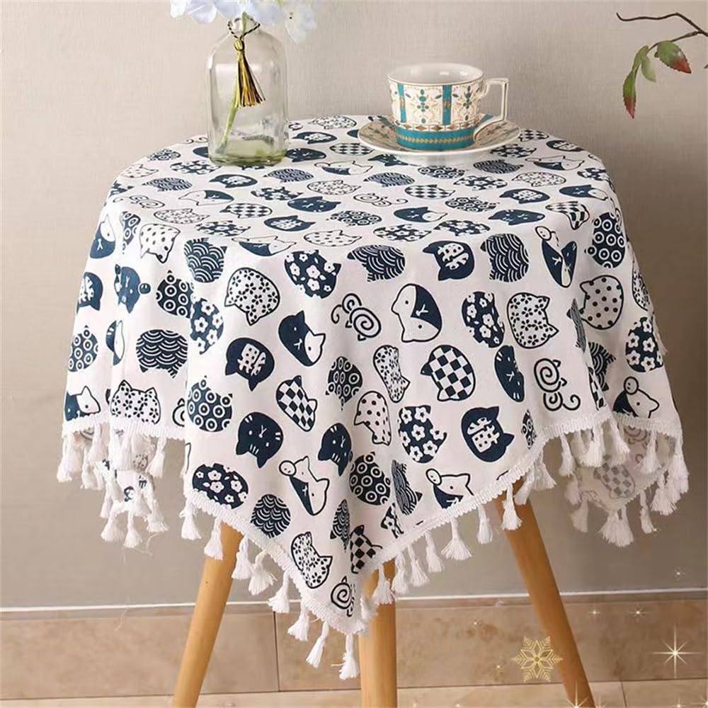 Nappe rectangulaire coton et lin : élégance infroissable café pour repas de fête chic
