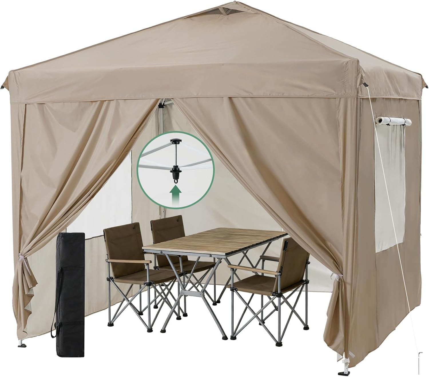 Amazon | タープテント 3m×3m ワンタッチタープ 折りたたみ サイド