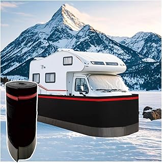 Genérico para remolques de Viaje - 95 cm de Alto, fácil de Instalar, Resistente al Viento y la Nieve, para caravanas y Casas móviles, 20 m de Largo, Color Rojo - Protección Invernal