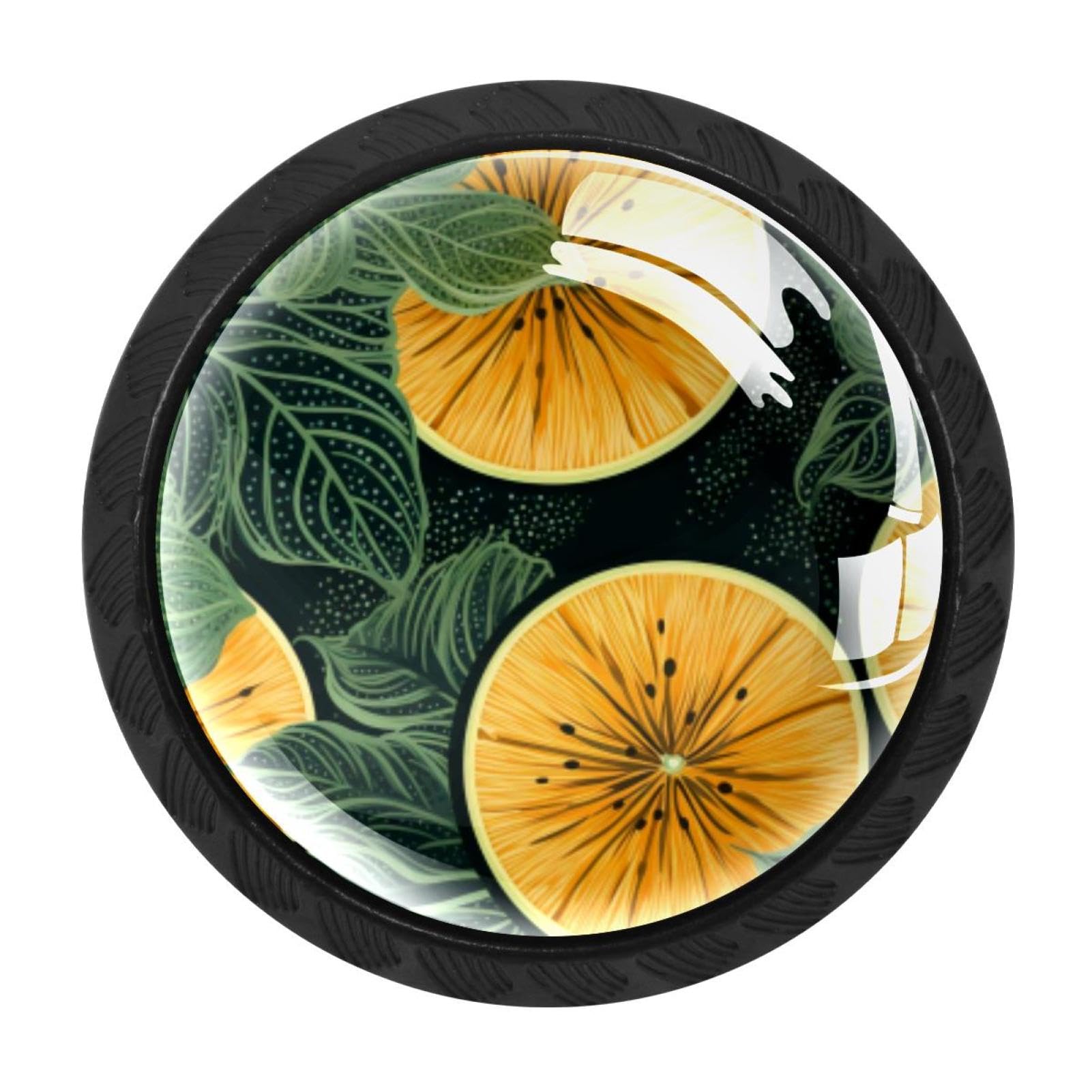 CHENZZZZ 4 Pieces Round Cabinet Knobs Rustic Dresser Knobs, Drawer Cupboard Wardrobe Cabinet Pulls Handles Hardware for Home Kitchen Furniture, Hami Melon