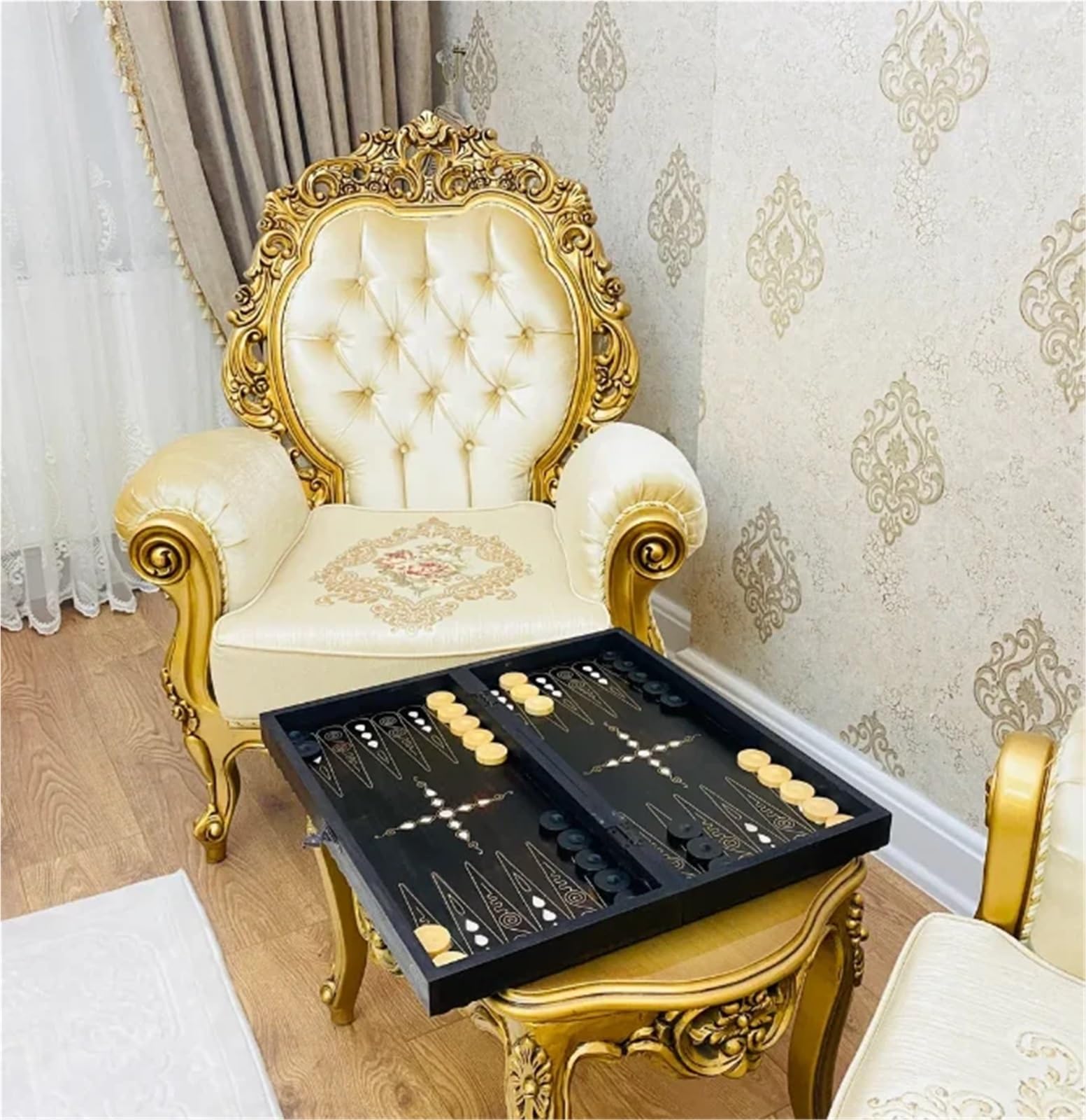 Set di backgammon e dama in legno fatti a mano - Classico gioco da tavolo per famiglie