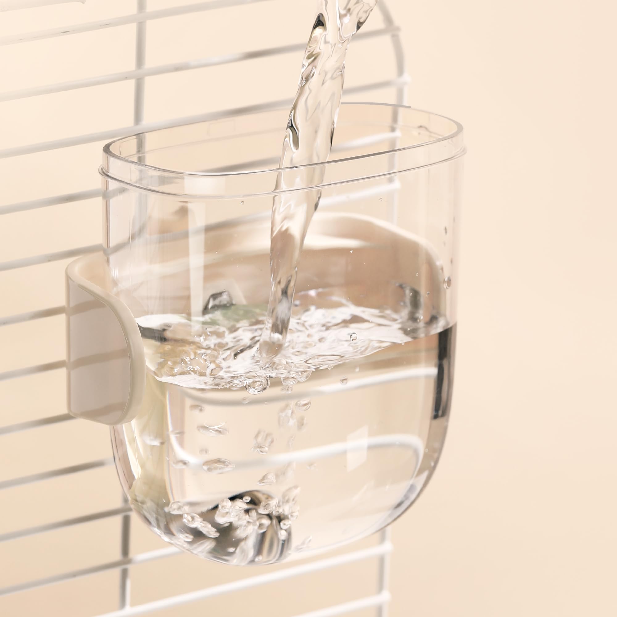 Auslaufsicherer und kaufester hängender Wasserspender für Vögel, Chinchillas, Meerschweinchen, Frettchen, Ratten, Kaninchen, Hasen, Papageien und andere Kleintiere, Grün, 340 ml