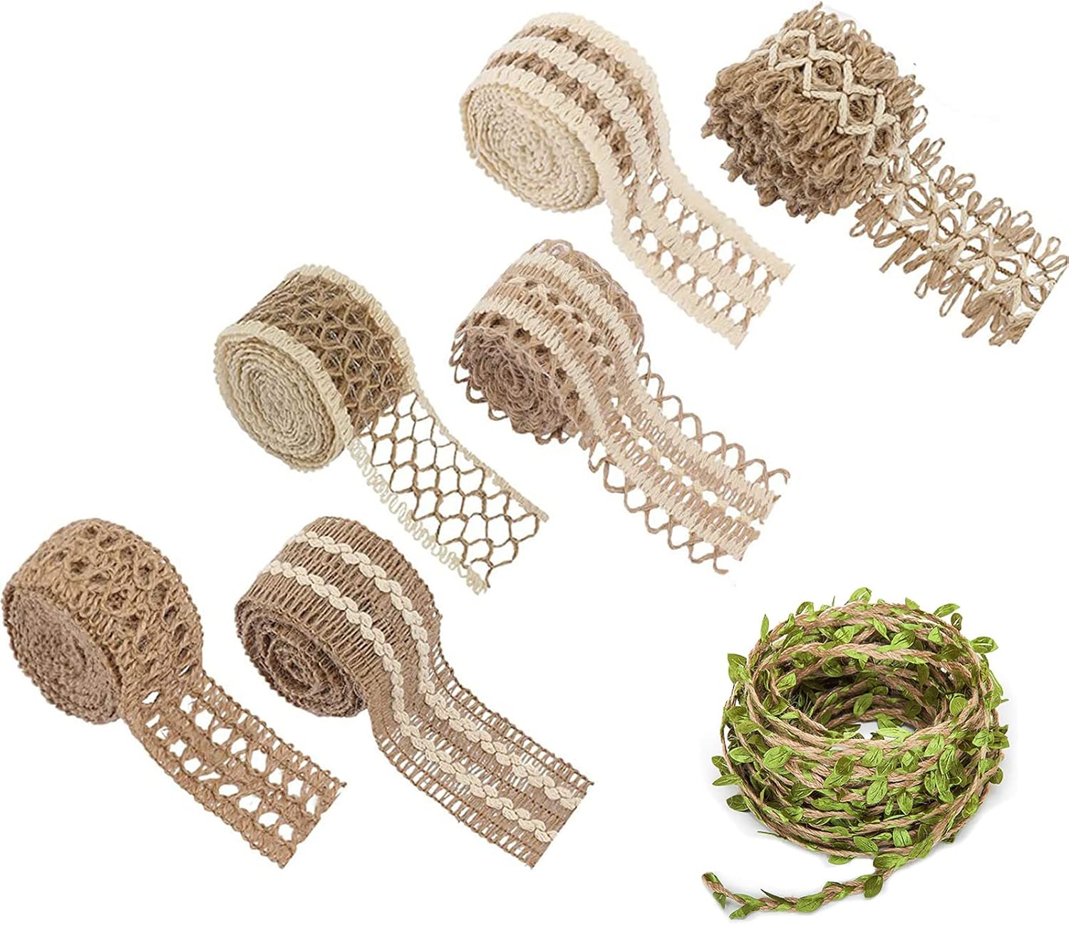 HERZWILD Jute Ribbon - Vintage Hessian Jute for DIY Crafts Christmas Decoration, Wedding Party Crafts & Gifts (22 m)