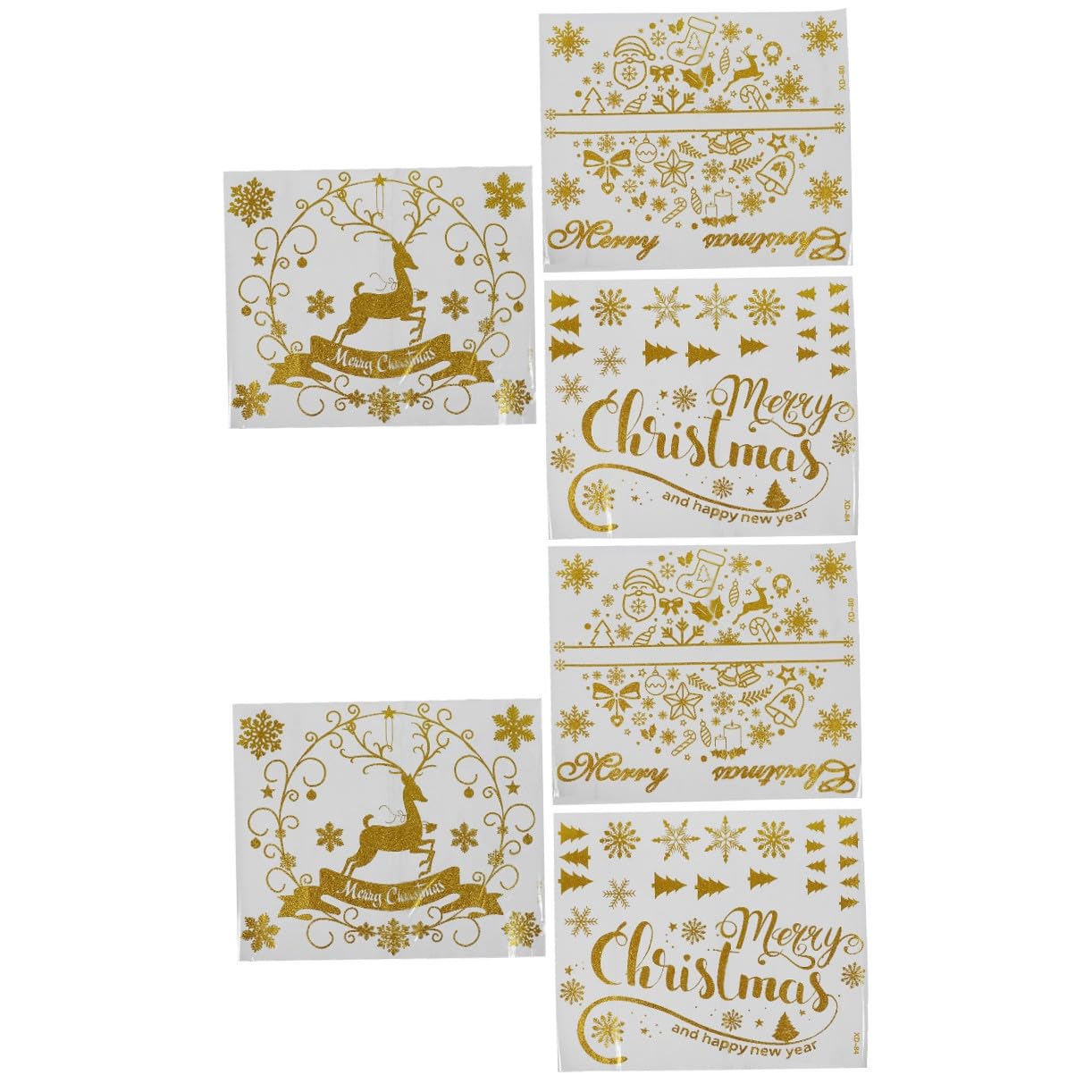 IMIKEYA 6 Stk Weihnachtsaufkleber Urlaub Wand winterliche Fensterfolie Winteraufkleber weihnachtsdeko abnehm aufkleber Weihnachtsfensterpatch Home-Aufkleber für Weihnachten PVC