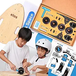 ELOS Skate completo leve - skate mini longboard Cruiser construído para iniciantes e viajantes urbanos. Pronta para presente, ensacada. Deck de skate largo e estável. Placa de campus.