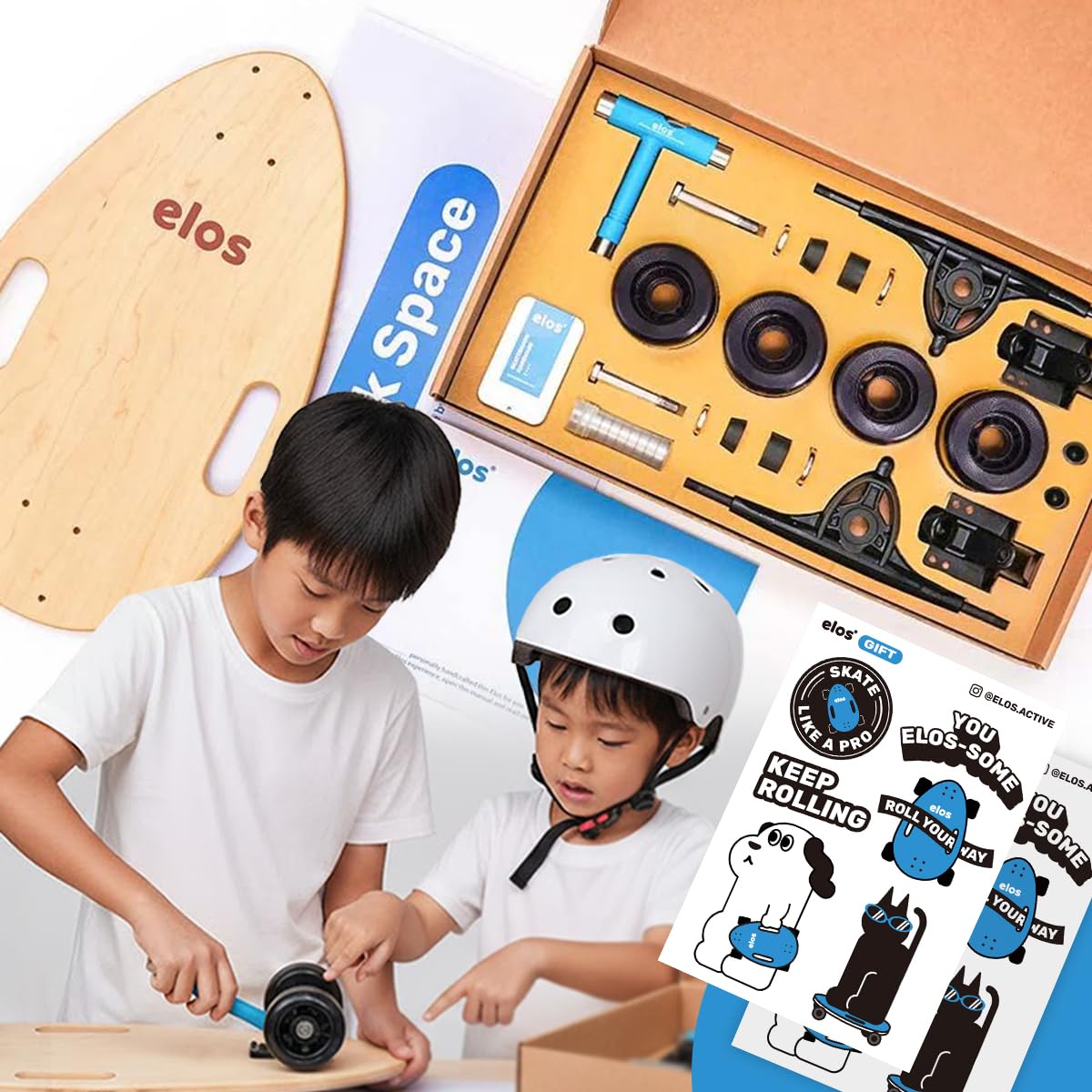 Amazon.co.jp: Elos ミニロングボードクルーザースケートボード - 軽量