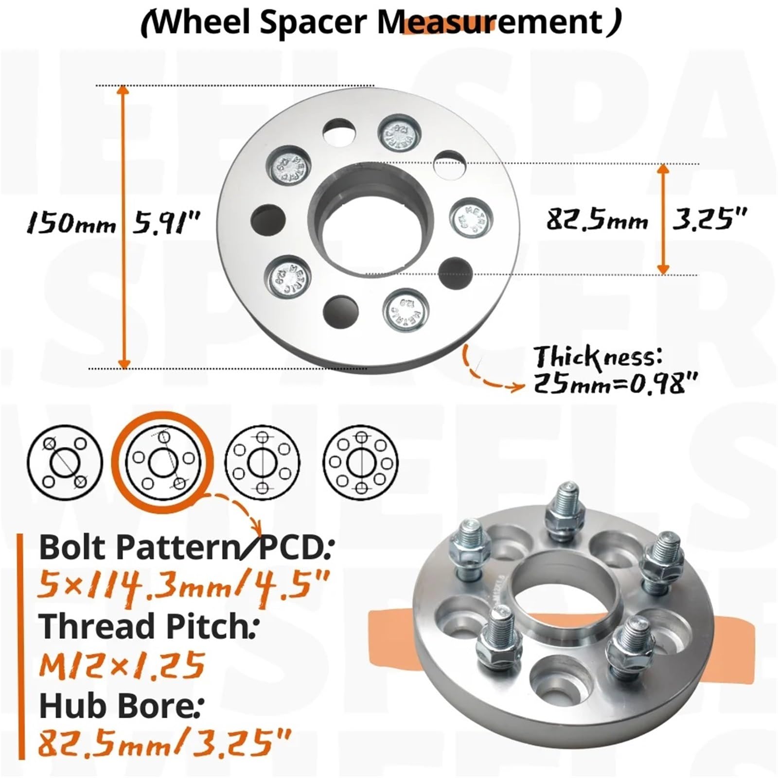 Forgé pour Jeep pour Wrangler YJ TJ pour Mustang pour Ford pour Ranger 5 entretoises de roue