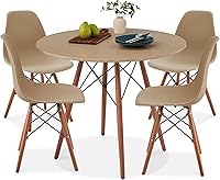 Vista 14 de Best Choice Products Juego de 5 piezas para comedor, juego compacto de mesa y sillas de estilo moderno de mediados de siglo para el hogar