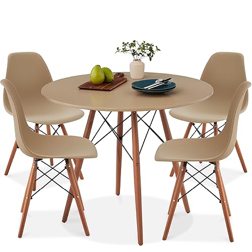 Best Choice Products 5-Piece Dining Set, Compact Mid-Century Modern Table