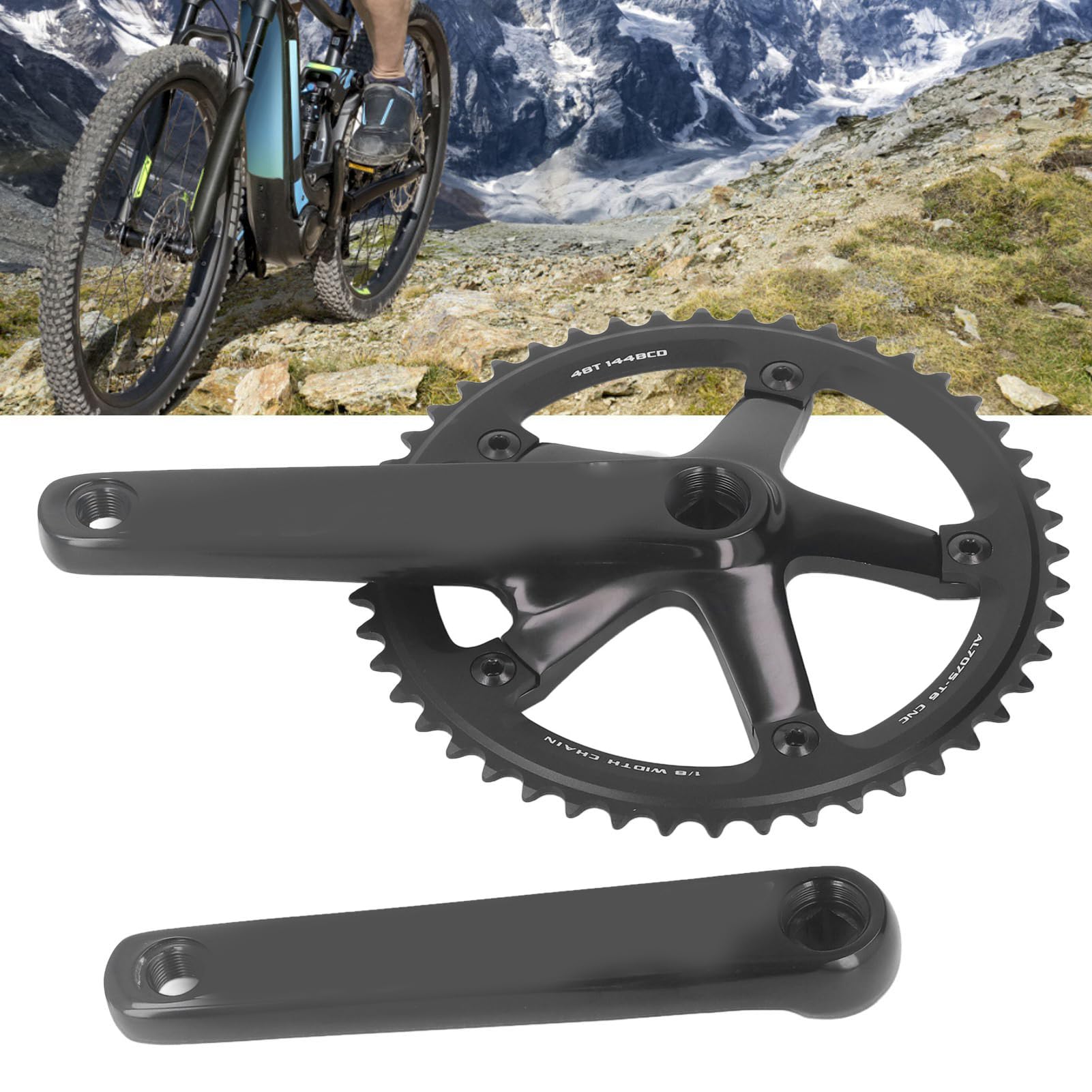 Rowerowa Tarcza, Lekka 48T Rowerowa Rowerowa Crankset Aluminium Topin -Stoy Bikring na Rower na Stałym Biegu na Mountain Road
