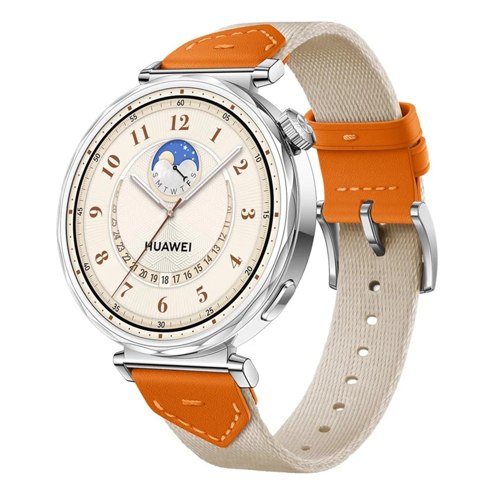 CZKE Nylon-Leder-Uhrenarmband für Huawei Watch GT5 GT4, 41 mm, Smart-Armband, Ersatzarmband