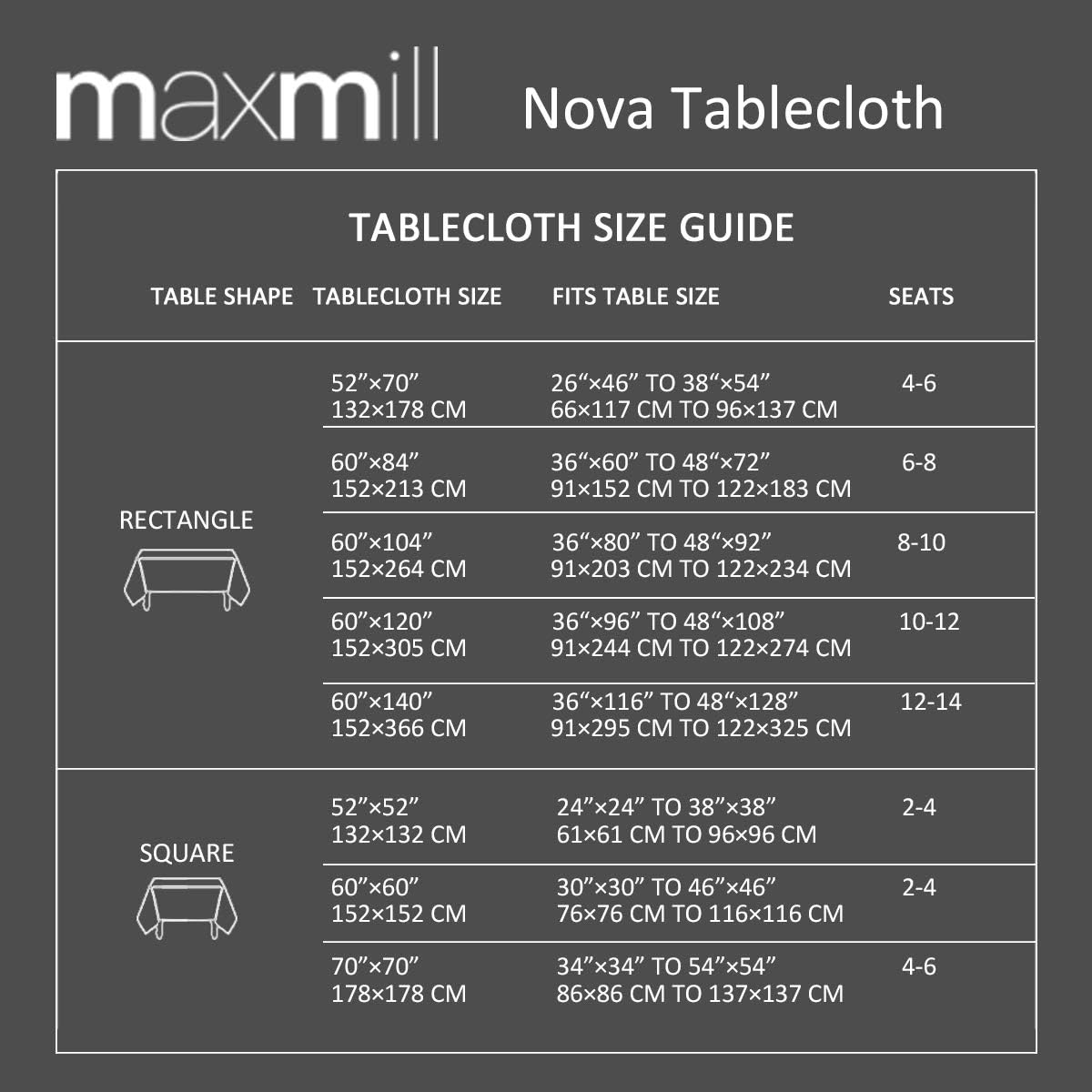 maxmill Textured Rectangle Tablecloth Water Resistant Wrinkle Free Spill-Proof, Soft Jacquard Table Cloth for Buffet Banquet Parties Event Holiday Dinner, Indoor and Outdoor Use, 60 x 84 Inch Beige: Home & Kitchen