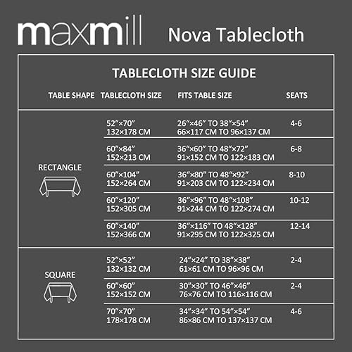 Miniatura 7 de maxmill Mantel rectangular texturizado, impermeable, a prueba de derrames, sin arrugas, decoración de mesa de cocina y comedor, mantel de tela para