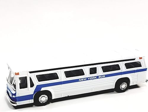 Showcast Classic New York City Central Station Autobús de pasajeros blanco 6 Diecast Vehículo comercial