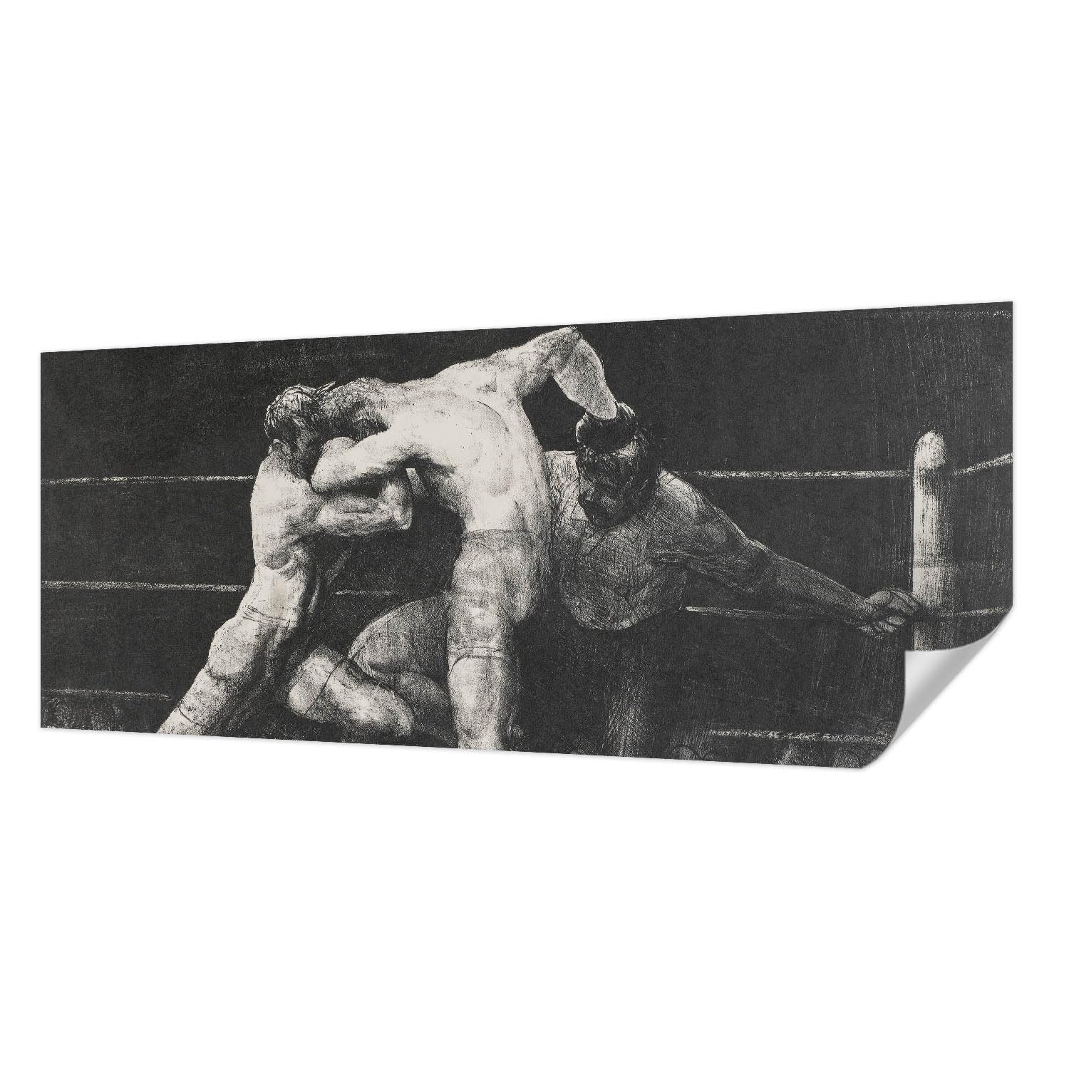 Papier peint adhésif panoramique 250x104 cm - Duel de boxeurs pour salon