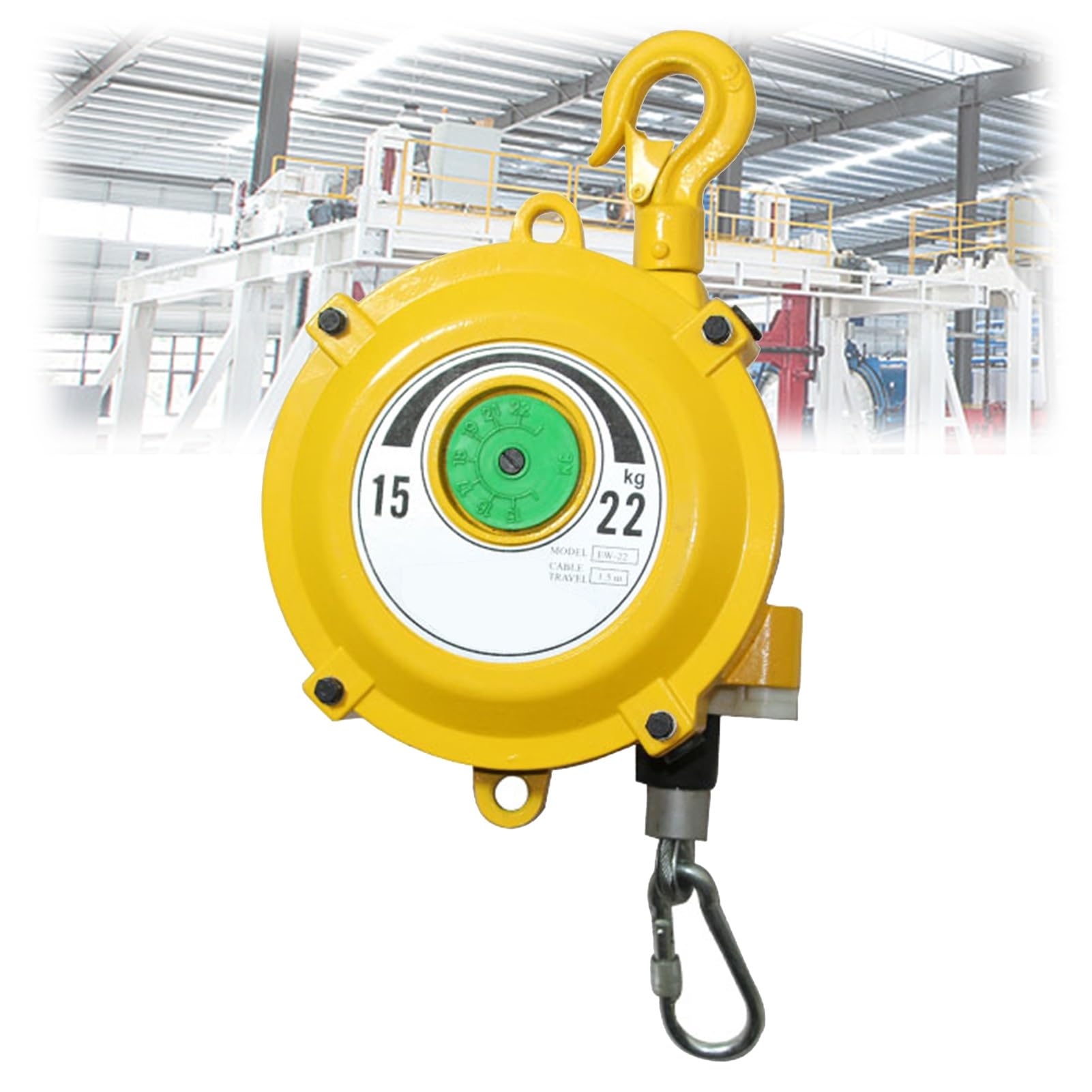 1pc Retractable Spring Balancer - Heavy Duty Tool Balancer with Hook and Wire Rope for Efficient Work and Reduced Fatigue(15-22kg)