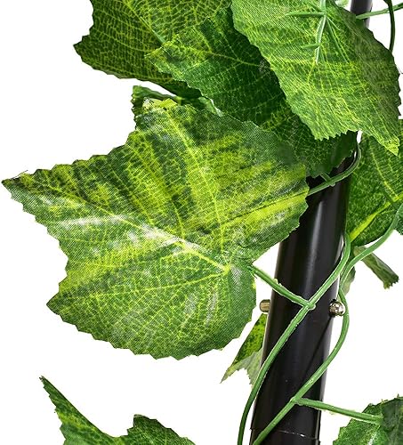 Miniatura 2 de HUIANER Uvas falsas 3 racimos de frutas de simulación con vides de uva artificiales, hojas de gráfico realistas para bodas, hogar, interiores,