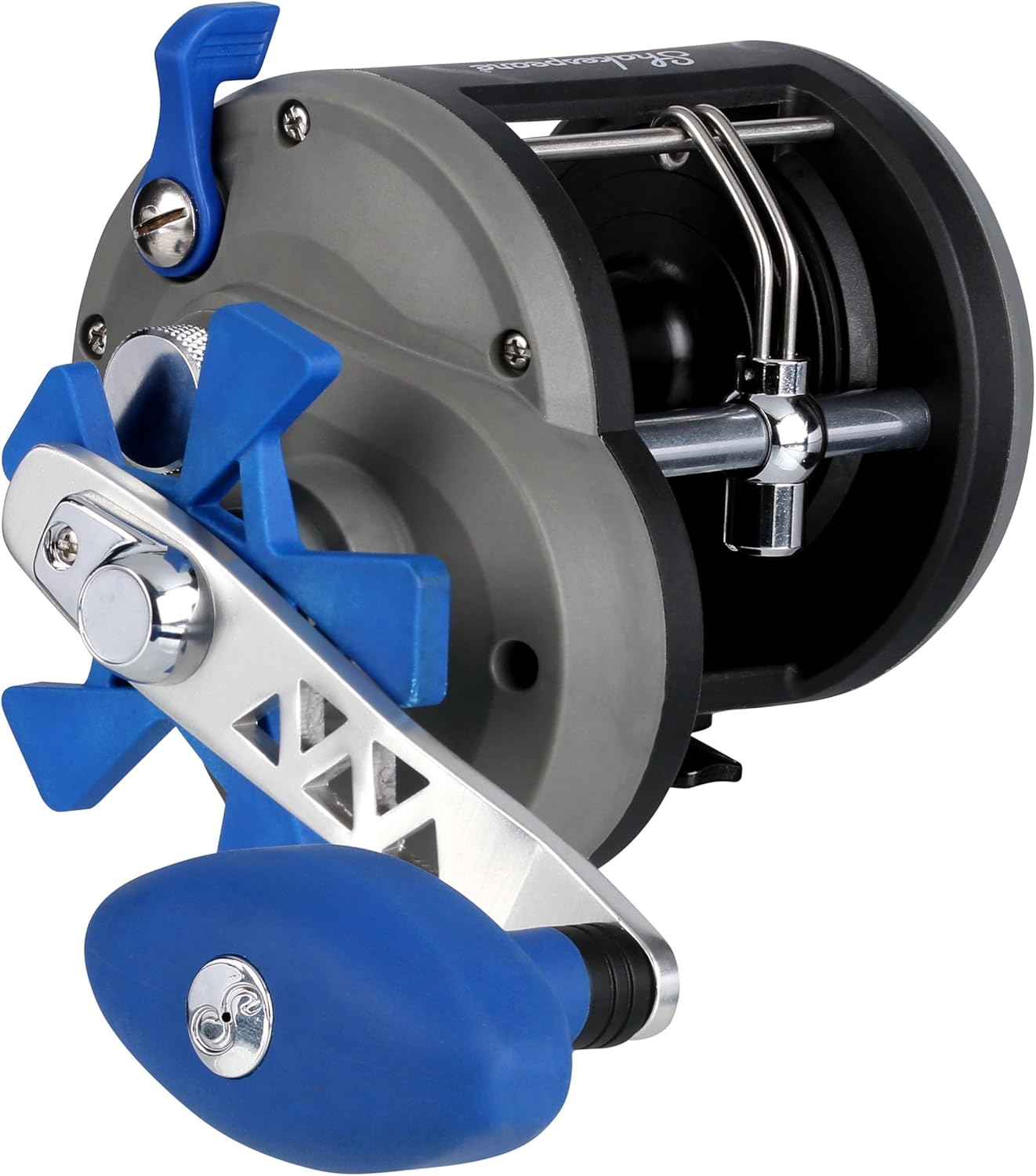 Shakespeare Contender Conventional Fishing Reel, Size 30, Stainless Steel Synchronized Level Wind, On/Off Bait Clicker, 2 Ball Bearing Design