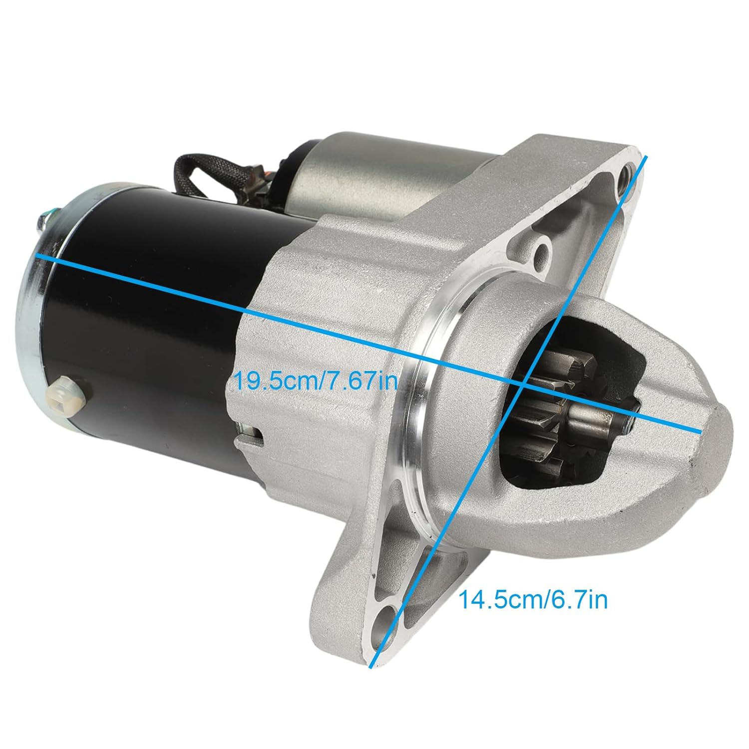 Starter Motor Fits for Dodge Dart 2013 2014 2015 2016 2.0L 2.4L 12V 1.4KW 10 Teeth Clockwise Replaces 410-48374 91-27-3551 41048374 91273551 056029681AA 56029681AA LRS04266