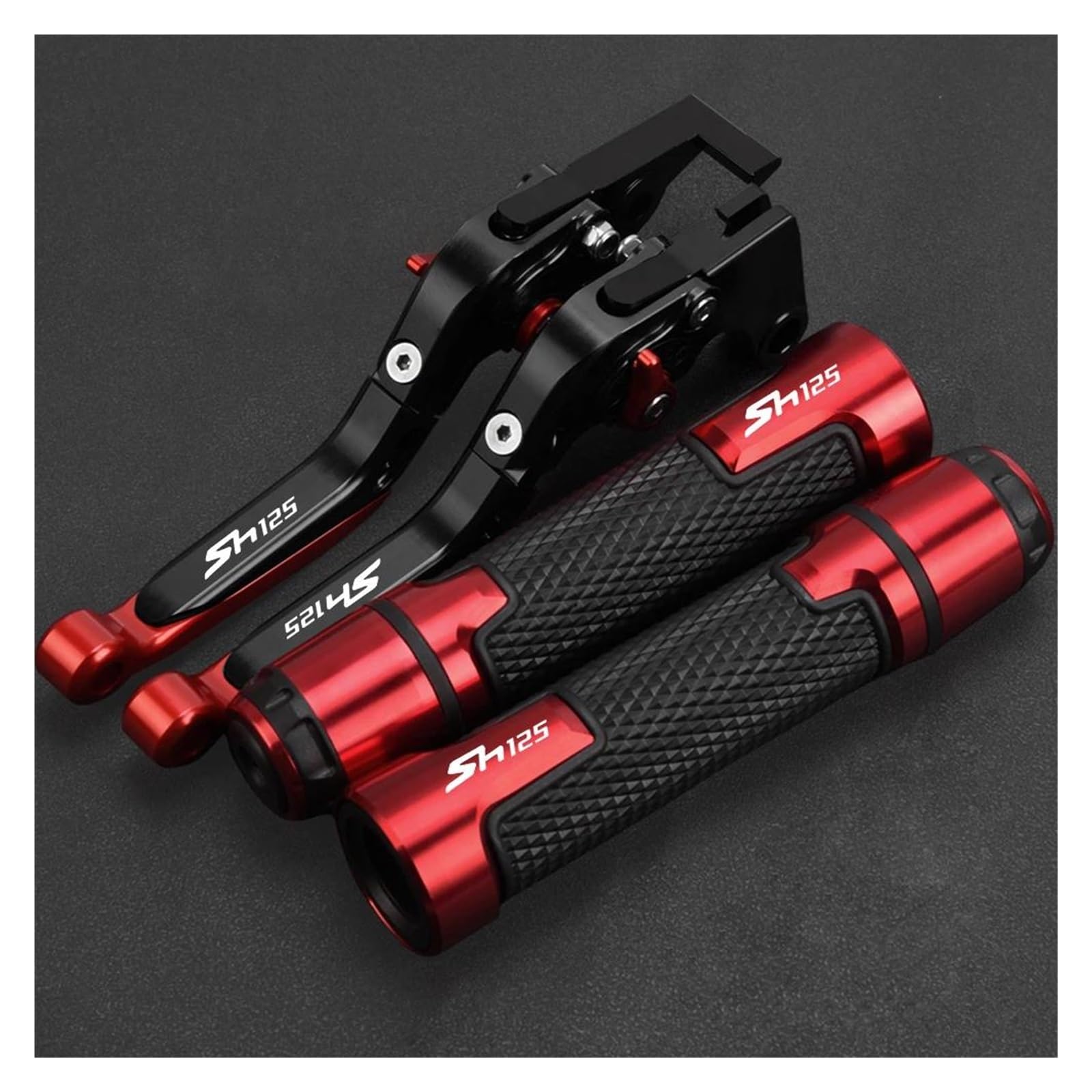 Cwziwoyji J Fit For Honda Sh125 Sh125i 2004-2023 Motorcycle Accessories Adjustable Brake Clutch Levers Handlebar Grips(J)