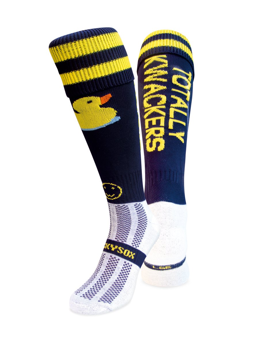 WackySoxTotally Kwackers Duck Knee Length Sports Socks, Rugby Socks, Hockey Socks