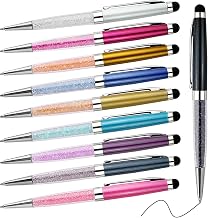 Personalised Crystal Pens Gift Office Colleague Friend | Personalised Pens with Advertising Message Team Name and Phone for Office Box of 10 Units