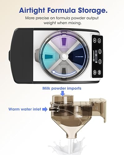 Miniatura 7 de Máquina dispensadora de fórmula instantánea, rápida y personalizable con control preciso de temperatura para bebé, mezcla automática de polvo para