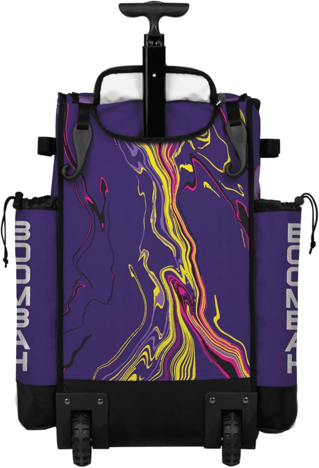 Boombah Rolling Superpack Baseball/Softball Gear Bag - Telescopic Handle - Holds 4 Bats - Wheeled Version - Hyperwave - Multiple Color Options