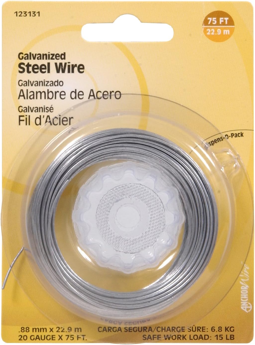 The Hillman Group 123131 20 Gauge Galvanized Wire, 75-Feet, 1-Pack, Assorted
