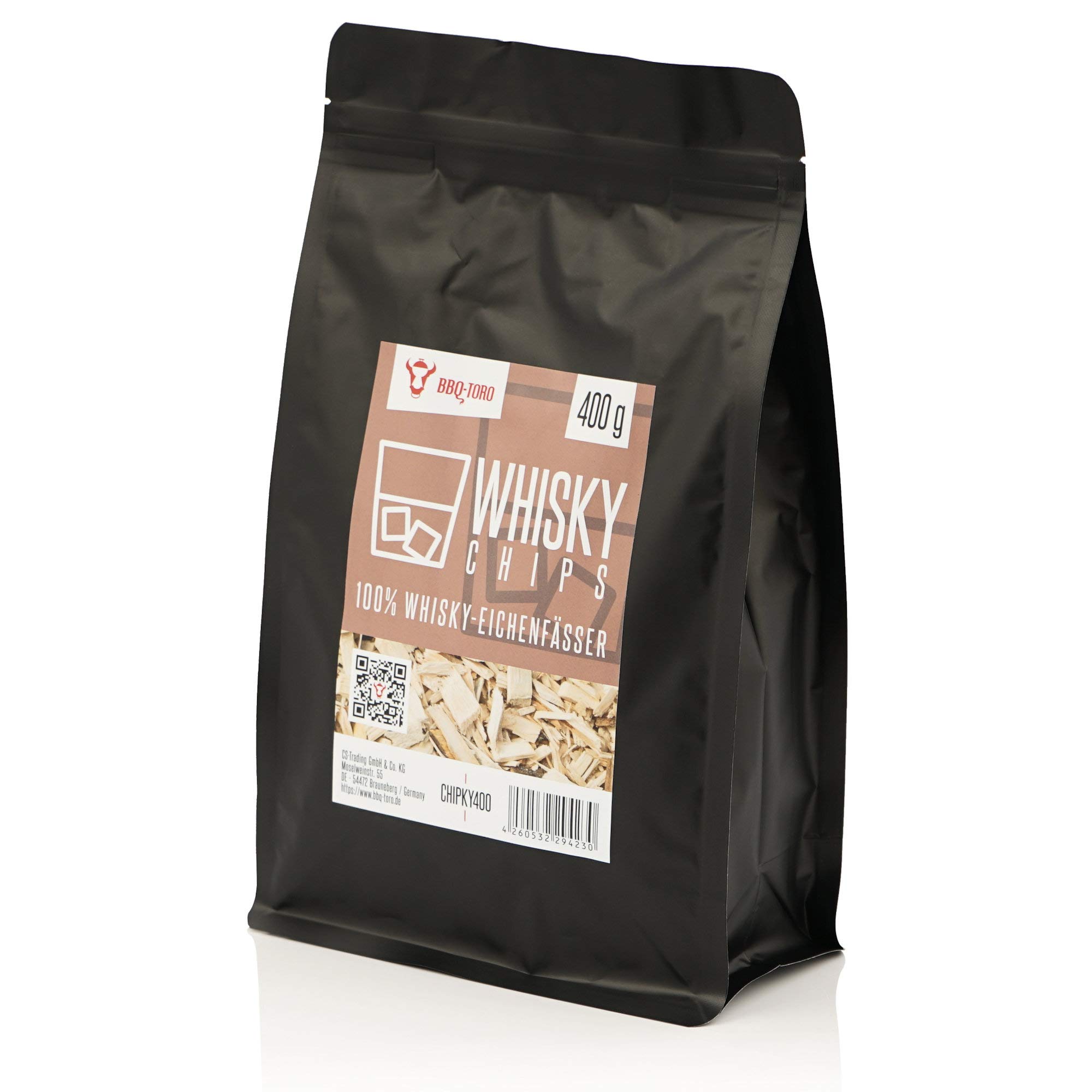 BBQ-Toro Whisky Smoker Chips Whisky Fumatori di Chip | Fumo Chip Fumatori intensivi da barili di Quercia | Grill Chips per Grill a Gas, affumicatore, BBQ (400.0)