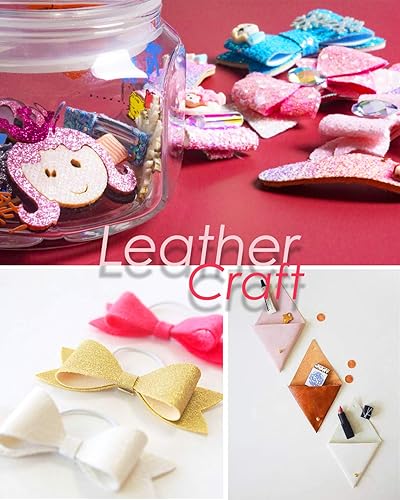 Miniatura 5 de Hojas de cuero sintético para manualidades, un rollo de superficie lisa mate, hojas de tela de cuero sólido de 12 x 53 pulgadas (11.8 in x 53.1 in)