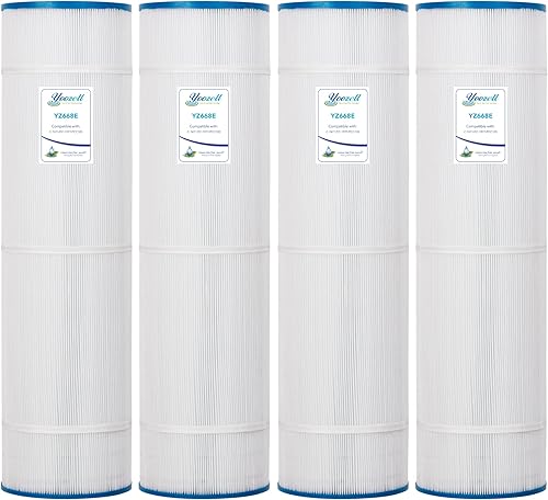 Yoozell PCC105-PAK4 - Cartucho de filtro de repuesto para piscina Unicel C-7471 105 pies cuadrados 817-0106 R173576 817-0106 Filbur FC-1977 FC-6470
