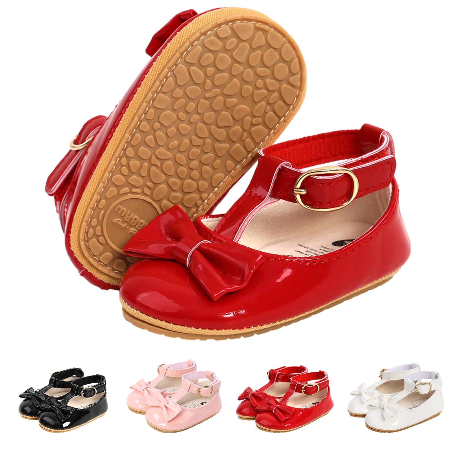 Baby Girls First Walking Shoes Mary Jane PU Leather Anti-Slip Princess Shoes Infant Baby Shoes — view 11