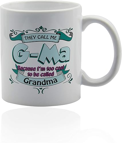 Taza G-MA 11 oz. taza de cerámica blanca. Taza de café Gma.