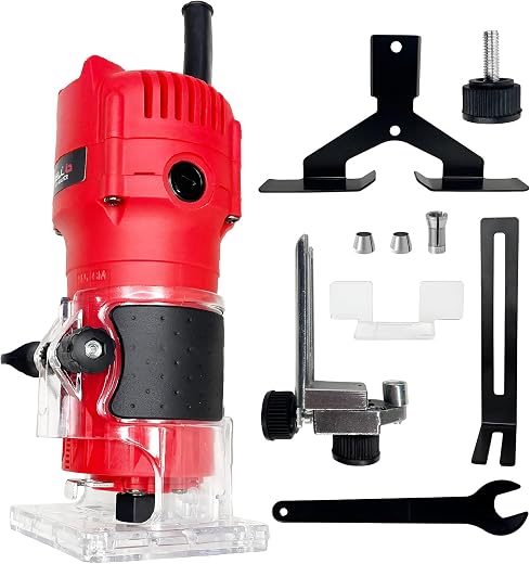IBELL PR60-68 Professional Palm Router – 650W, 32000RPM, 6/6.35/8mm Collet for Precision Wood working