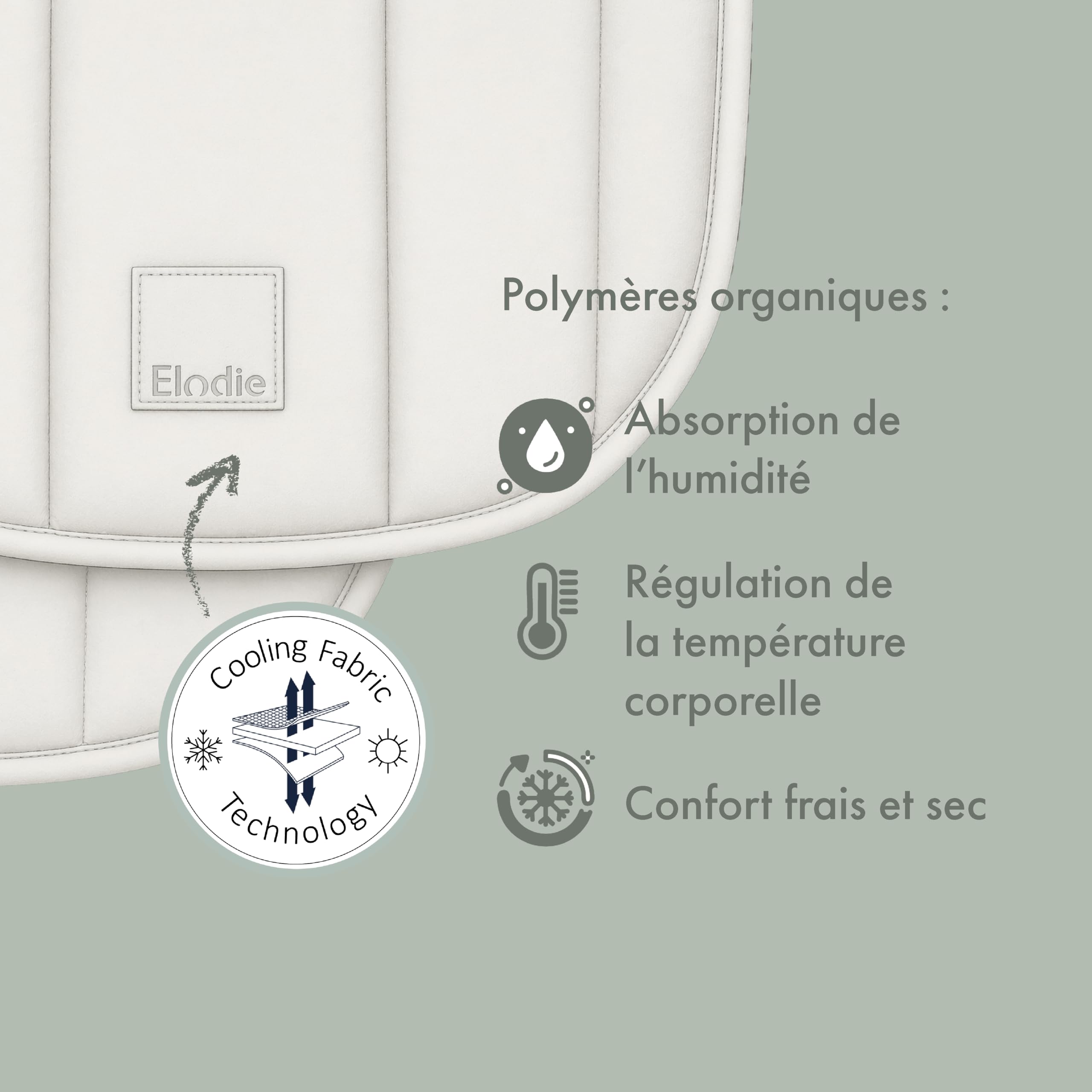 Elodie Details Coussin de Siege Poussette Universelle Réversible, Rembourrée et Lavable Reducteur Poussette CosyCushion Accessoire Poussette - Aviator Black