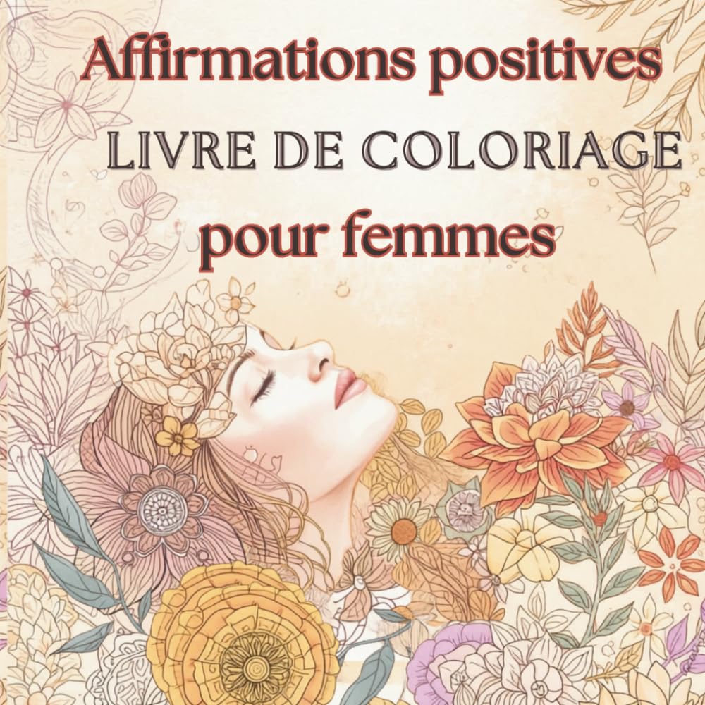 Livre de coloriage affirmations positives pour femmes.: Anti stress, bien-être, confiance en soi et amour de soi.