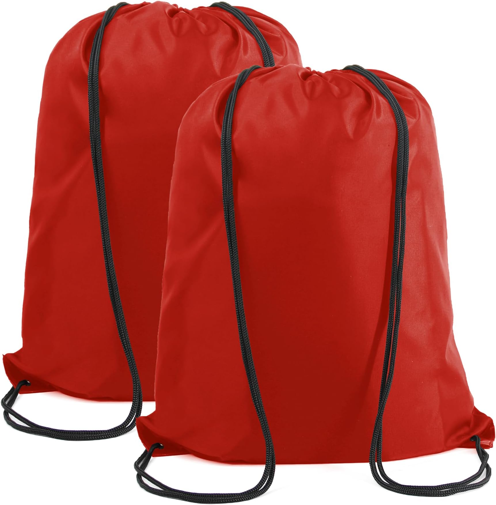 Red Drawstring Backpack Bags Bulk 2 Pack X-Large 22.4" L x 17.5" W Sports Cinch Sack Gym String Bags Sackpack Sport Bags for Men Women