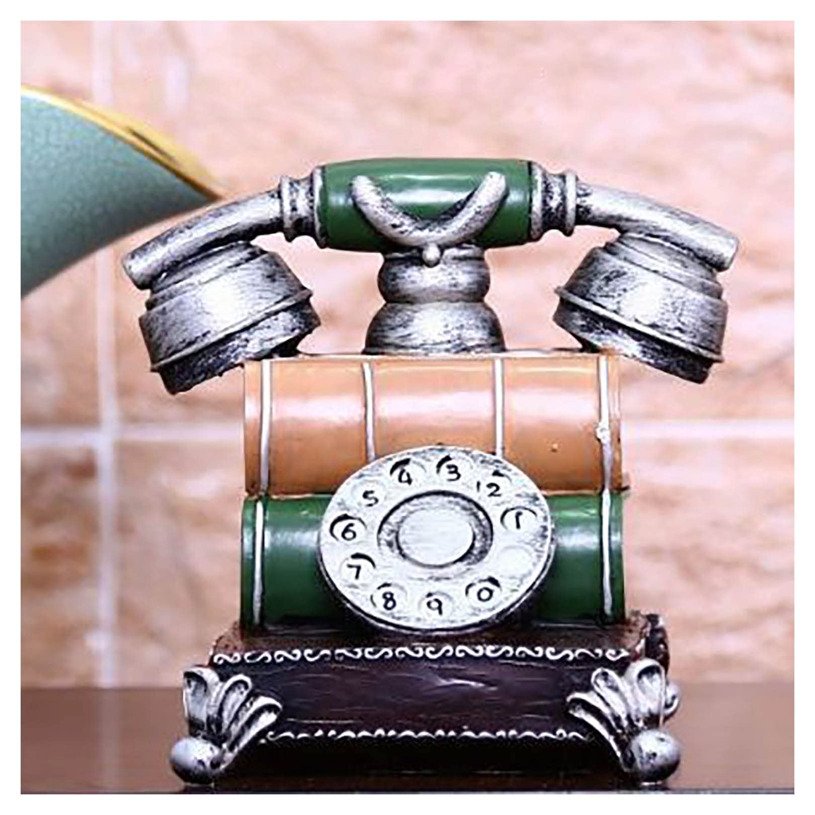 Modèle de téléphone vintage décoratif de café et vitrine maison