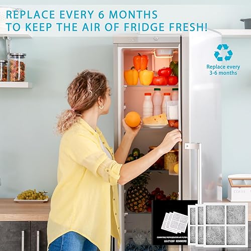 Miniatura 7 de Filtro de aire de repuesto para refrigerador LT120F para LG  Compatible con Kenmore Elite 9918  Filtros de aire de carbón activado  Reemplaza