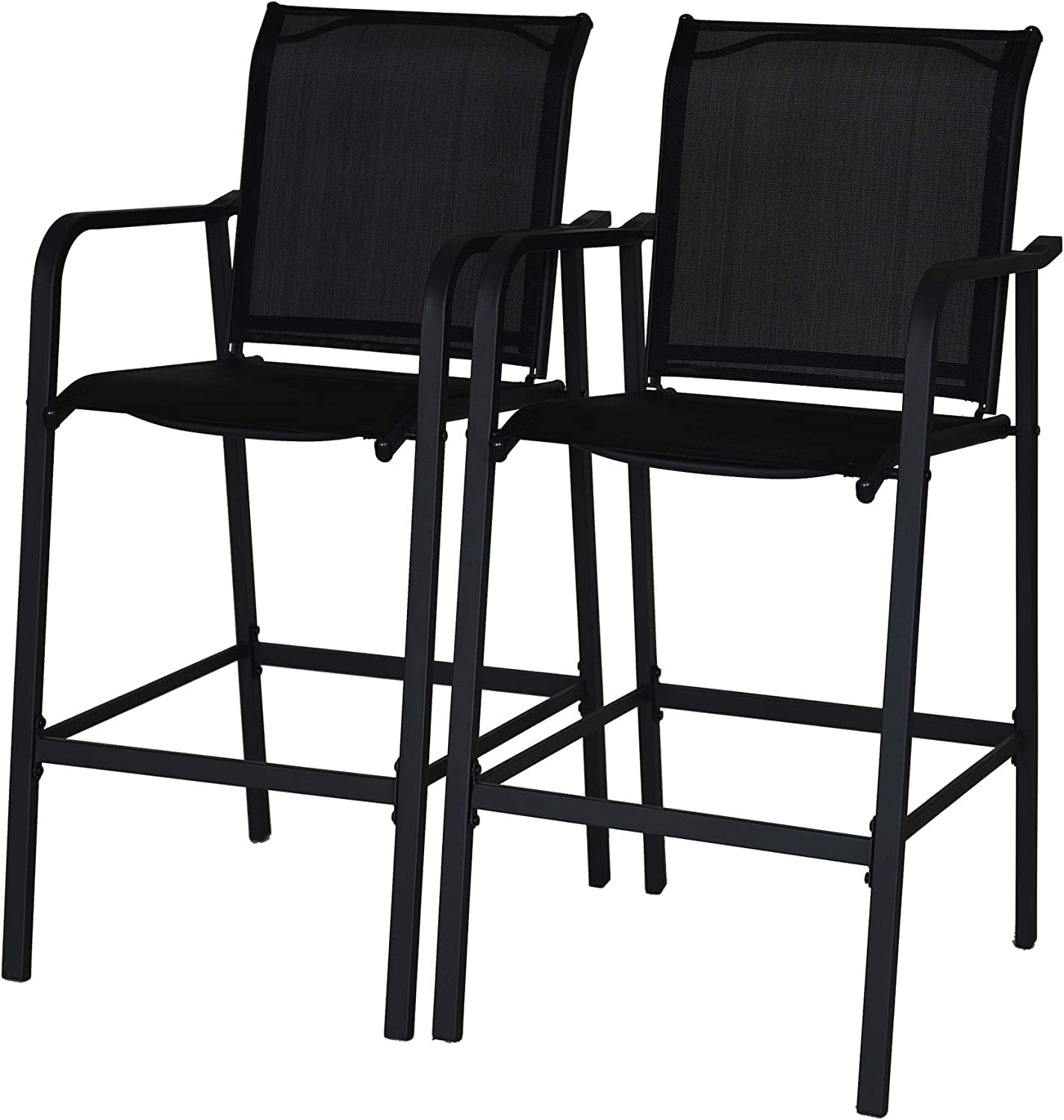 Harbourside Bar Stools Set of 2, 2 Piece Metal Tall Bar