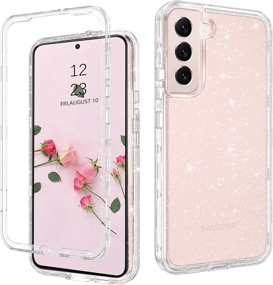 DUEDUE Capa para celular 15.4 cm glitter transparente