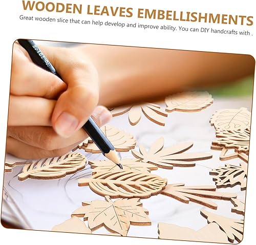Miniatura 2 de EXCEART Etiqueta 1 Set Decoración de madera Rebanadas de madera sin terminar rebanadas de madera Rebanadas de madera para hojas de bricolaje