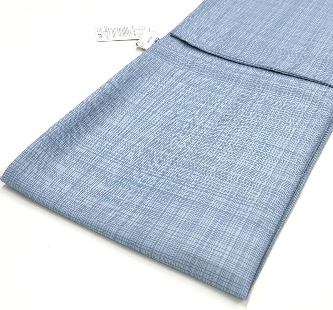 浴衣　夏　単着物　ブルーグレー　吸湿速乾　献上柄　半幅帯　2点セット　0724④ 浴衣 夏 単着物 ブルーグレー 吸湿速乾 献上柄 半幅帯 2点セット