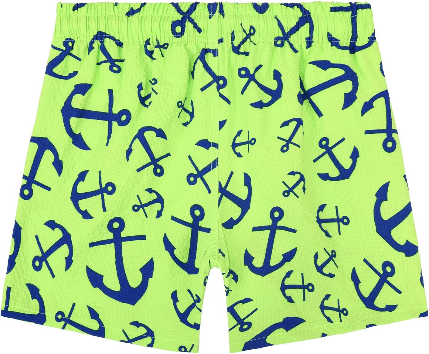 Boys Swim Trunks Nautical Anchor Print Quick-Dry Elastic Waist with Adjustable Drawstring Beach Shorts 5-14 Years