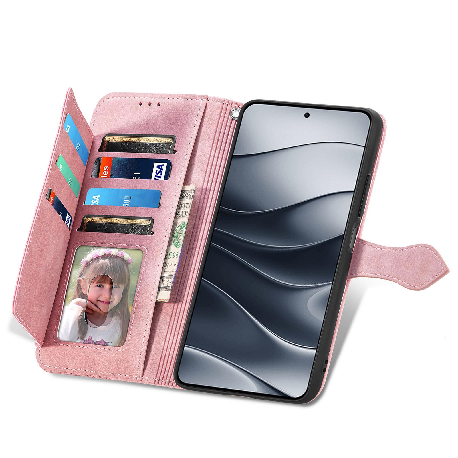 Funda Tipo Cartera Fertuo Para Xiaomi Redmi Note 14 Pro 5G Y Poco X7 – Cuero PU Con Soporte, Ranuras Para Tarjetas Y Cierre Magnético, Negro